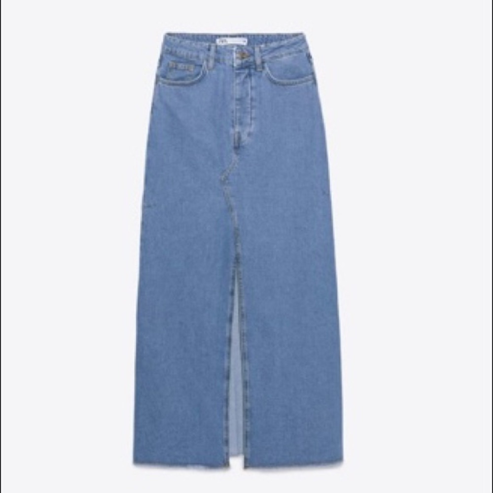 Zara Midi Denim Skirt